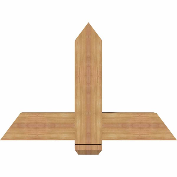 Ekena Millwork Eugene Smooth Timber Gable Bracket, Western Red Cedar, 36"W x 24"H x 5 1/2"D x 5 1/2"F, 16/12 Pitch GBW036X24X0606EUG00SWR - main